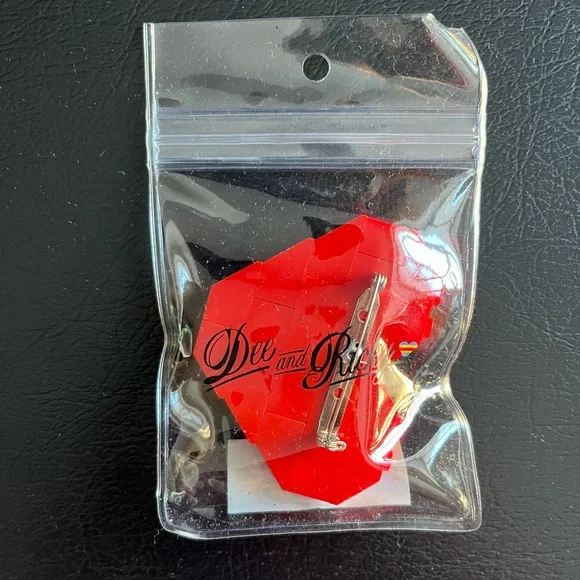 Dee and Ricky “KAWS” LEGO Heart Brooch Pin